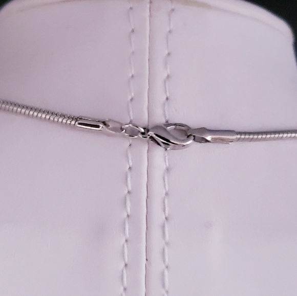 Rhinestone and Spike Necklace Silver Tone - Picture 4 of 4